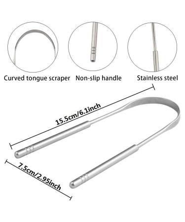 Stainless Steel Tongue Scraper for Effective Oral Care - Adults & Kids - Buy Online on GoSupps.com