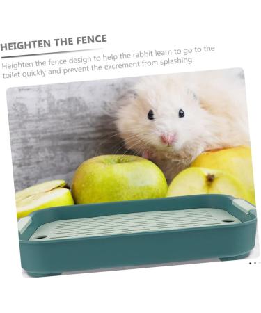 COLLBATH 2pcs Box Rabbit Toilet Cage Small Animal Litter Cage - Fall Bunny Potty Hamster Bedding Pp 27X18.8X4CM As Shown 3 - Buy Online on GoSupps.com