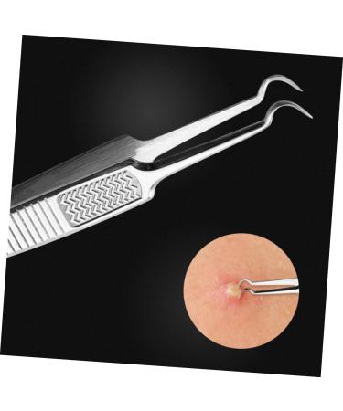 Outanaya 9 Pcs Clip Kit Spot Tweezers Pimple Blackhead Tweezers Silver Stainless Steel - Buy Online on GoSupps.com