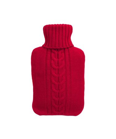 Large hot water bottle Heat bottle covers Hot compress container for hot water bottles Foot warmers Cover Warbutel Knitting Knit Covering Autumn and Winter Handw lmer Man red