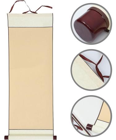 ARTIBETTER Hanging Chinese Xuan Paper Scroll - 31 x 13 Inch Blank Calligraphy Scroll for Home Decor - Golden Chinese Painting Paper - Buy Online on GoSupps.com