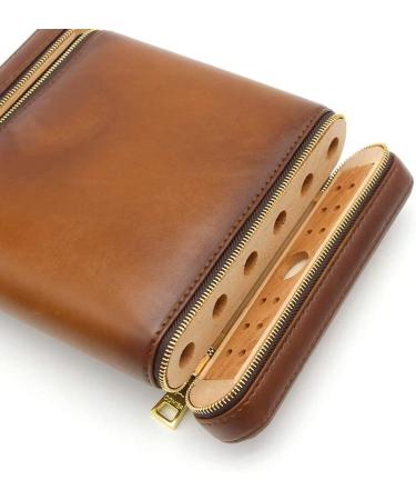 Travel Cigar Case Leather Humidor Smoking Accessories Tube Travel Humidor Case Built in Humidifier Gift Box - Buy Online on GoSupps.com