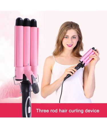 Hair Curling Roll Ceramic Iron - Temperature Adjustable 3 Barrels 4 Sizes | Portable DIY Curly Hair Styling Tool (22mm - Buy Online on GoSupps.com