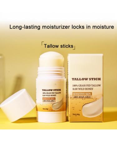 Ofanyia Beef Tallow Stick Natural Beef Tallow and Honey Balm Grass Fed Beef Tallow Stick Balm Moisturizing Hydrates Dry Skin Beef Tallow Face Moisturizer for Body Face Care (40g) 1.41 Ounce (Pack of 1) - Buy Online on GoSupps.com