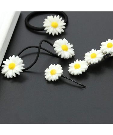 LOVEF 18 Pcs Daisy Hair Accessories Set - Bobby Pins, Barrettes, Hair Ties - Pastoral Style Floral Hair Clips & Elastic Bands - Buy Online on GoSupps.com