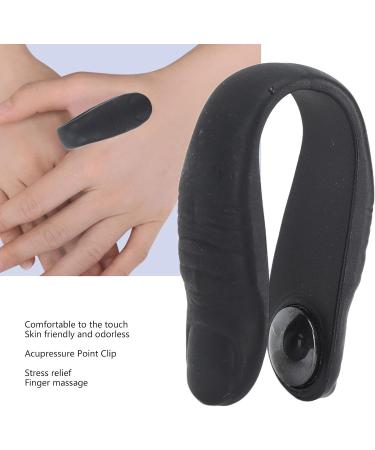 Acupressure Hand Pressure Point Clip - Portable Stress Relief & Migraine Relief Magnets (Black) - International Shipping Available - Buy Online on GoSupps.com