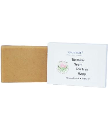 SOAPS4ME Turmeric Neem & Tea Tree Natural Handmade Soap (1pc) | 100g | with Shea Butter and Aloe Vera gel