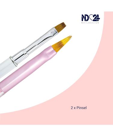 Baby Boomer Gel Set + Brush - Studio Quality French Ombre Pink & White - 6 x 5ml for Perfect Nail Art | International Shipping - Buy Online on GoSupps.com