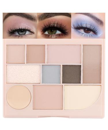 Shimmer Matte Eyeshadow Palette.Longwearing Highly Pigmented Natural Beige Gold Glitter Powder Palet.Matt Shiny Eye Makeup paleta de sombras.01#