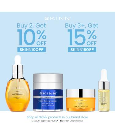 SKINN Cr me Reverse with Ferulic Acid, Retinol & Vitamin C - Anti-Aging Cream with Hyaluronic Acid for Wrinkle Reduction & Skin Plumping - Buy Online on GoSupps.com