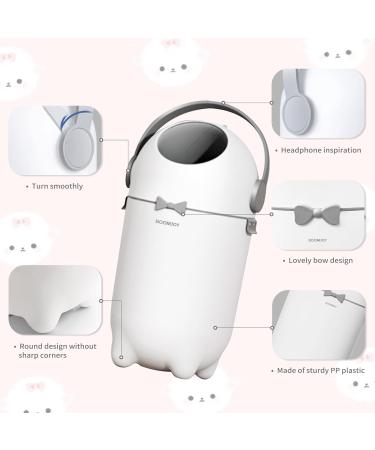 BOOMJOY Diaper Pail for Baby | Odor-Proof Cost-Effective Uses Normal Bags | White Baby Diaper Disposal - Buy Online on GoSupps.com