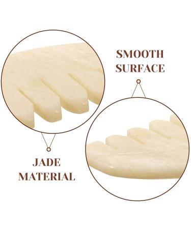Baluue Jade Scalp Massage Comb - Chinese Gua Sha Style Antistatic Hair Growth Tool for Women - Buy Online on GoSupps.com