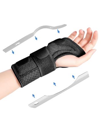 Paskyee Carpal Tunnel Wrist Brace for Men and Women Adjustable Wrist Support for Right and Left Hand Pain Relief for Arthritis Tendonitis Sprains Black Right L/XL L/XL Right Hand-Black