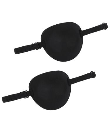 2 Pcs Eye Patches for Adults Adjustable Medical Eye Patch Amblyopia Lazy Patches Reusable One Eye Cover for Left or Right Eyes Halloween Christmas Cosplay Costume Adult