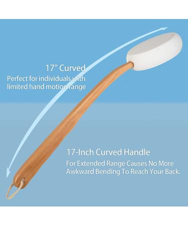 17 Lotion Applicator for Back - Easy Reach & Washable | Self Tanner Applicator with 1 Handle & 2 Pads - Buy Online on GoSupps.com