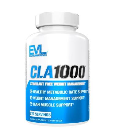 Evlution Nutrition CLA 1000, Conjugated Linoleic Acid, Weight Loss Supplement, Metabolism Support, Stimulant-Free (270 Servings) 270 Count (Pack of 1)