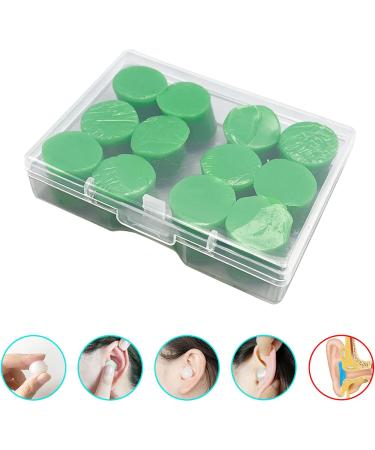Buy Soft Clay Ear Plugs for Sleeping - 12pcs Lightweight Noise Reduction (0.8cm) - Green - Buy Online on GoSupps.com