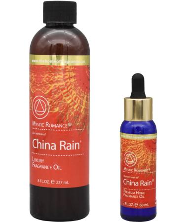 The Home of Fragrances - Set of 2 Bottles of Fragrance Oils - 2oz & 8oz (China Rain)