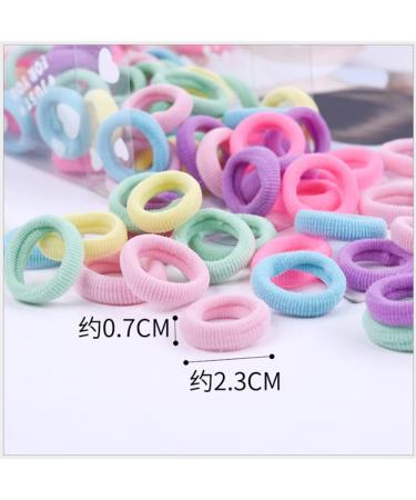 FEIFEI'S BOW 100 Mini Multicolor Hair Ponios Endless Elastics Bobbles Bands women girls kids Ponytail Holders Hair Bands (Spring) - Buy Online on GoSupps.com