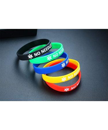 XUANPAI 5 Pack Silicone Sport Medical Alert ID Bracelets - Men Women Kids | No Needles or BP | Arm Wristband - Buy Online on GoSupps.com