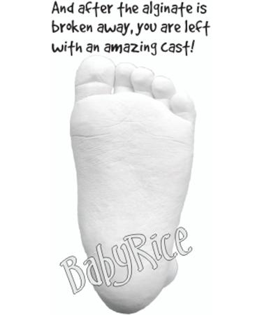 BabyRice Baby Casting Kit - 12x9 Shadow Box Display Frame, Silver Paint - Hand & Foot Casts (White/White) - Buy Online on GoSupps.com