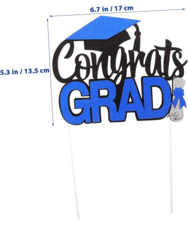 Artibetter 4pcs Graduation Row Cupcake Food Decorations Graduation Cupcake Toppers 2023 Appetizer Picks for Graduation Party 2023 Graduation Party Supplies Dessert Picks Make up Paper Blue 17X13.5CM - Buy Online on GoSupps.com