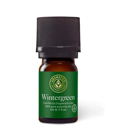 Aromatics International Premium Organic Wintergreen Essential Oil 5ml | 100% Pure Essential Oil for Diffusion & Aromatherapy Wintergreen 0.17 Fl Oz (Pack of 1)