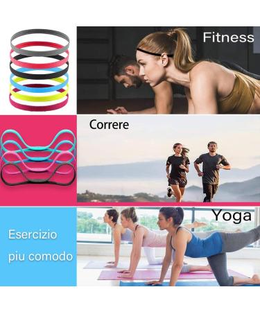 Buy Oenothera 12 Pack Elastic Sports Headbands - Non-Slip Silicone Hair Bands for Football Basketball Tennis Yoga & Golf - Buy Online on GoSupps.com