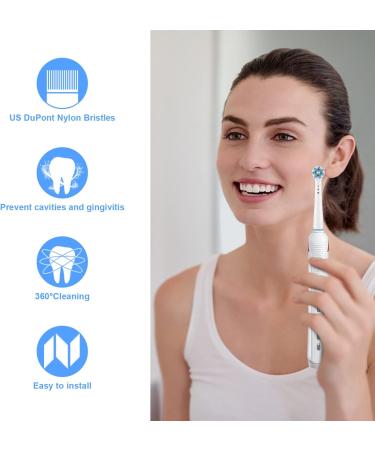 4 Pack Replacement Toothbrush Heads Compatible with Oral B Braun - Fits Oral b Pro 1000/500/3000/7000/8000/9600 Electric Toothbrushes - Buy Online on GoSupps.com