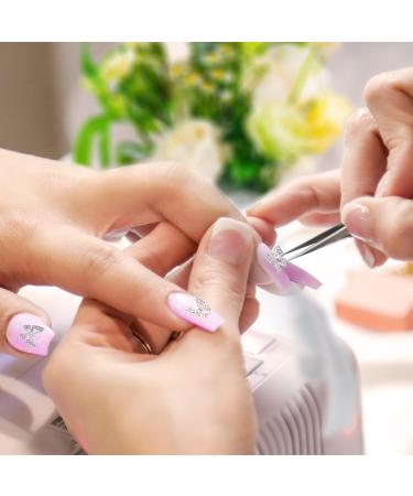 20pcs Butterfly Nail Charms - 3D Metal Alloy Gems for Nail Art - Shiny Crystal Decorations for Girls and Women in Silver - Buy Online on GoSupps.com