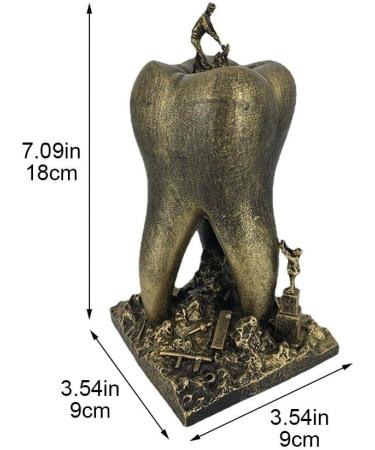 Unique Dental Office Tooth Decor Sculpture | Personalized Desk Accessories Gift for Dentists - Wudaizhi - Buy Online on GoSupps.com