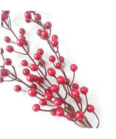 Zerodeko 7pcs Fake Red Berries Decorative Plants Plant Photography Props Flower Arrangements Home Plants Office Decoration Decor for Office Foam Fruit Plants Acacia Beans Long Branch - Buy Online on GoSupps.com