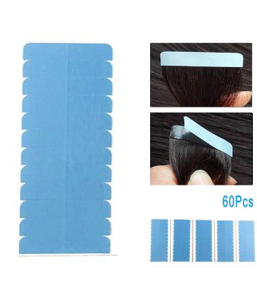 ShowJarlly Replacement Tapes for Tape In Hair Extensions - 60 High Adhesive Blue Comfort Pieces - Buy Online on GoSupps.com