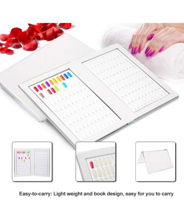 Nail Display Chart 160 Slots Nail Gel Polish Organizer Color Card Nail Polish Color Display Chart Book Nail Swatch Book Nail Art Practice Card(White) - Buy Online on GoSupps.com