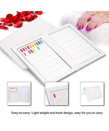Nail Display Book - Multipurpose Nail Polish & Gel Color Chart for Easy Practice (White) | International Shipping Available - Buy Online on GoSupps.com