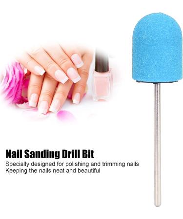 Nail Sanding Drill Bit 0.5 X 0.7in Easy To Store High Strength Nail Polishing Sanding Head Fine Sandpaper with Shaft for Grinding(blue) - Buy Online on GoSupps.com