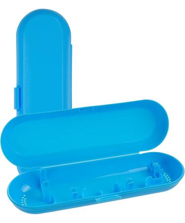 Uraqt Electric Toothbrush Case | Travel Etui for 1 Handpiece & 2 Brushes | Blue Frosted Travel Essentials - Buy Online on GoSupps.com