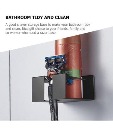 HOMSFOU Shaver Storage Rack | Bathroom Razor Stand & Shaving Accessories | Organize Razors & Shaving Foam - Buy Online on GoSupps.com