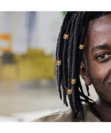 LEBQ 50 Pieces Aluminum Dread Locks Adjustable Metal Cuffs Dreadlocks Beads Braiding Hair Decorations (Gold) - Buy Online on GoSupps.com