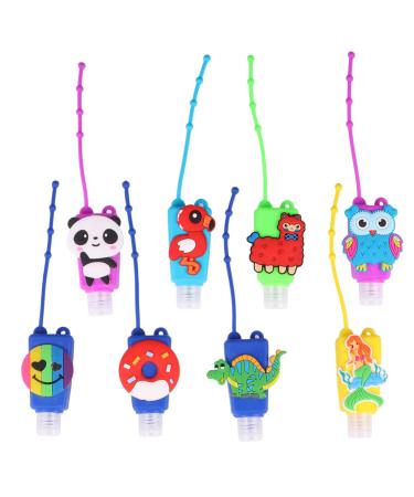 16 Pcs Cartoon Pattern Silicone Bottle Covers - Portable Refillable Lotion Dispense 30ml - Perfect for Travel & Packaging - Buy Online on GoSupps.com