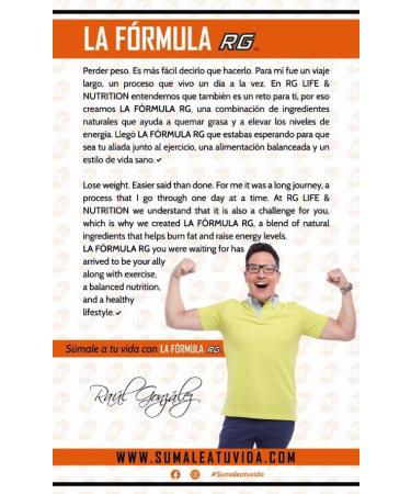 RG Life & Nutrition La Formula RG Pills - Weight Loss & Energy Booster with L-Carnitine, L-Theanine, Vitamin B12 - Metabolism Booster & Appetite Suppressant - 120 Capsules - Buy Online on GoSupps.com