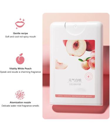 Breath Freshening Spray 20ml Bad Breath Spray Peach Flavor Long Lasting Refreshing Fine Mist Portable Oral Care Spray - Buy Online on GoSupps.com