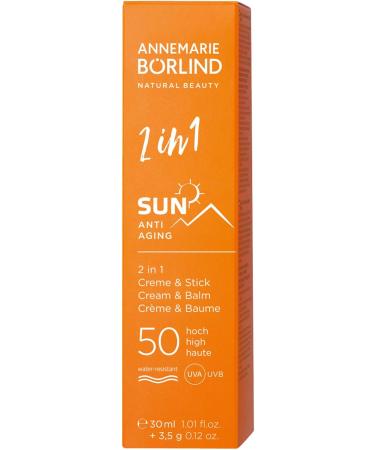 ANNEMARIE B RLIND Sun Antiaging 2in1 cream & stick SPF 50 30 ml offers high sun protection and care in one protects against premature skin aging intensively moisturizes - Buy Online on GoSupps.com