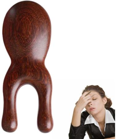 Brown Wood Facial Massage Device | Ergonomic Portable Massager for Smooth Skin - Natural Wood Tool for Face Nose Ear & Mouth Massage - Buy Online on GoSupps.com