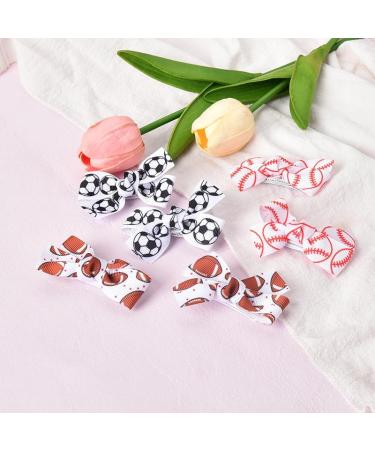 Sport Hair Clips for Girls Football Rugby Hair Barrettes for Women Sports-Themed Party Hair Accessories for Daughter Baseball Hairpin Bowknot Clip for Teen Girls Bow Barrette Set 3 Pairs - Buy Online on GoSupps.com
