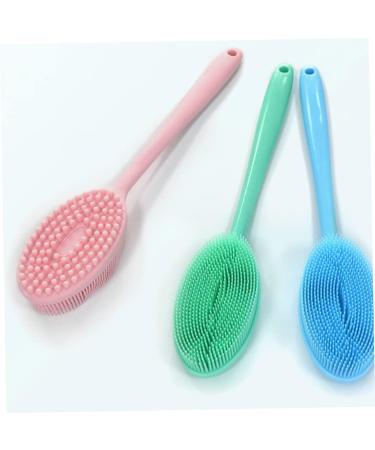 Silicone Body Brush Exfoliating Shower Scrubber - Blue - Buy Online on GoSupps.com