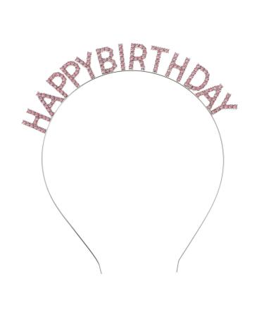 DOITOOL Birthday Party Headband Princess Crowns Crown Princess Party Favors Hair Headpiece for Birthday Party Birthday Tiara Queen Tiara Pink Diamond Alloy Women's Rhinestones 16.5x16cm Pink