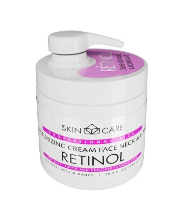 Skin Care 3-in-1 Retinol Moisturizing Cream for Face Neck and Hands for All Skin Types - Delicate and Easily Absorbed Daily Cream - (500 ml)