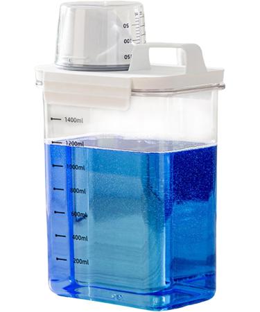Laundry Detergent Dispenser 1800ml Clear Airtight Washing Powder Dispenser with Scale and Cup Detergen Box for Solid Liquid 15 * 10 * 19cm 1800ml With Scale - Buy Online on GoSupps.com