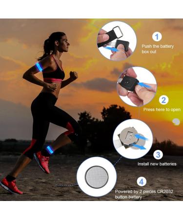 Flintronic LED Bracelet - 4 pcs Reflective Lighting Tape Safety Light Band for Night Running & Outdoor Sports - Unisex Blue - Buy Online on GoSupps.com